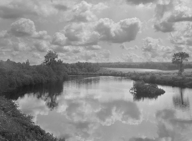 River Along Back Road Guilford to Abbot