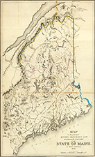 Moses Greenleaf Map of Maine 1829